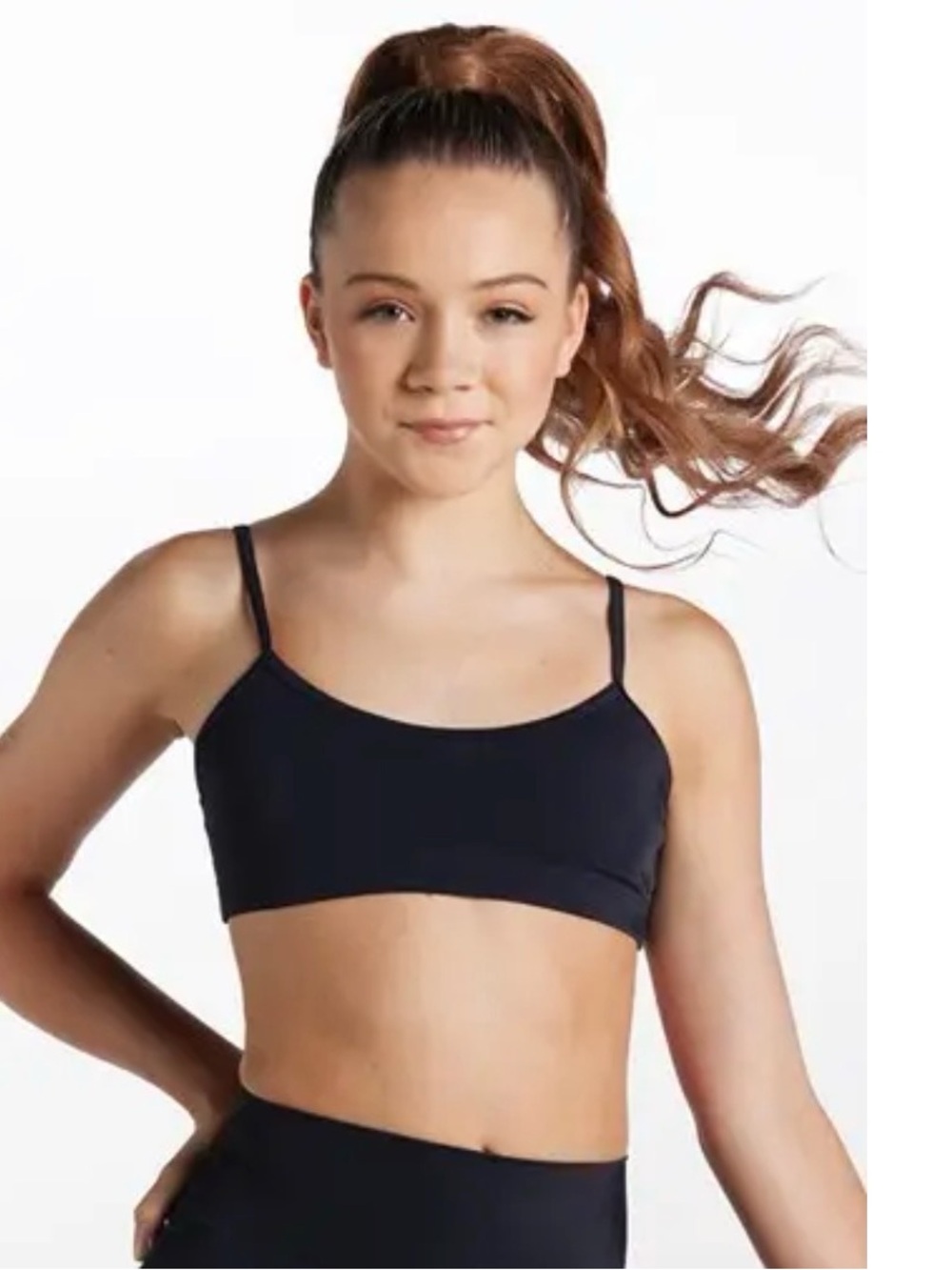 Balera Dance Performance Wear Bra Black Medium Child